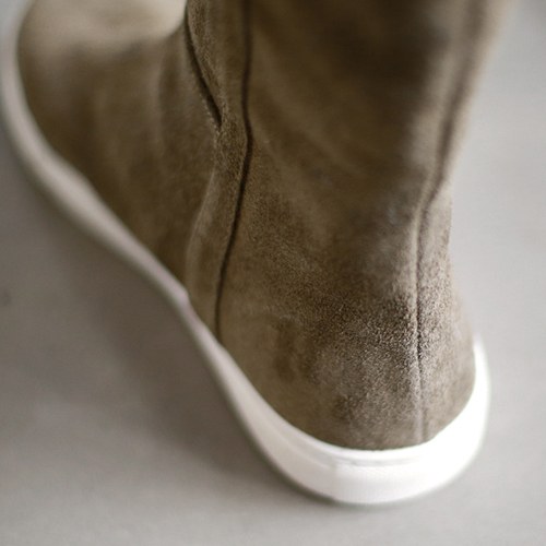 Suede lining fur middle boots