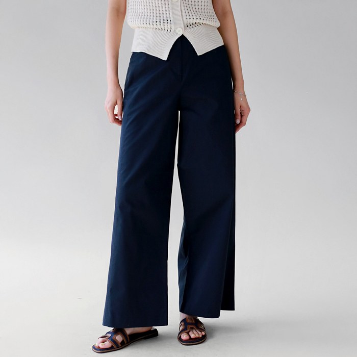 Eyelet wide pants