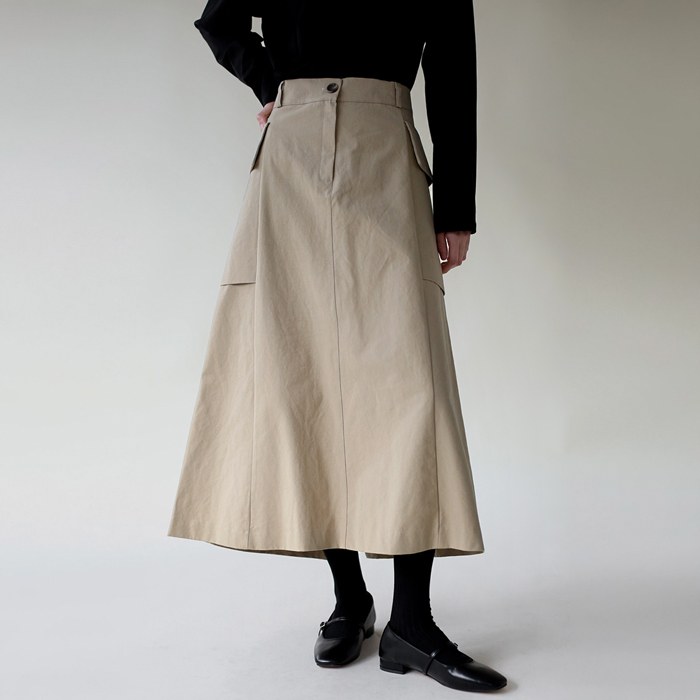 Pocket A-line Skirt