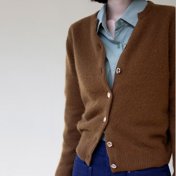 Gold Button Raccoon Cardigan