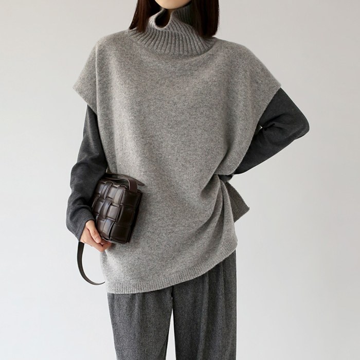 Turtle Cashmere Wool Long Poncho