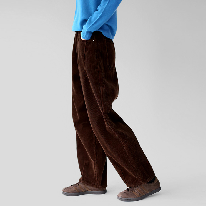 Fur fluff corduroy pants