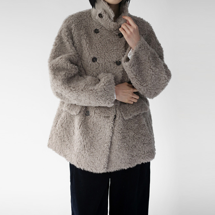 Double Real Wool Half Coat