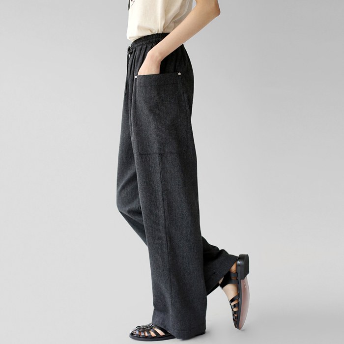Side pocket wide pants