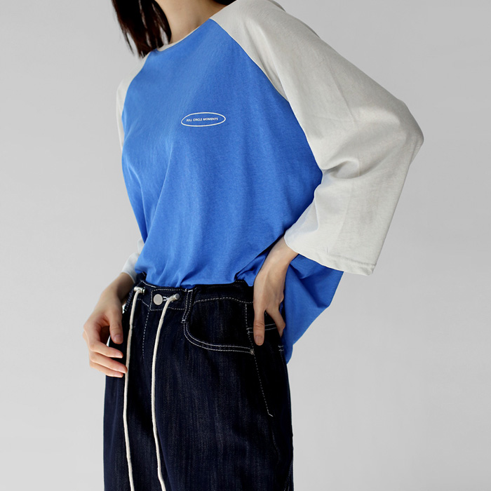 Raglan 9bu sleeve tee