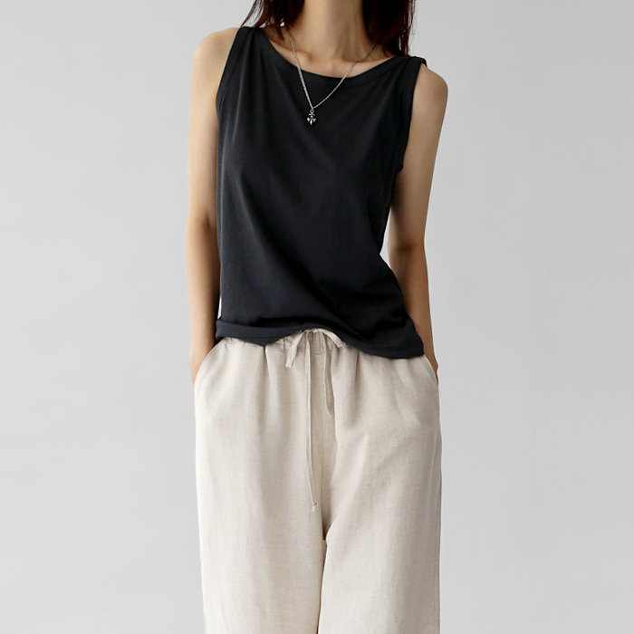 Boat neck tank top