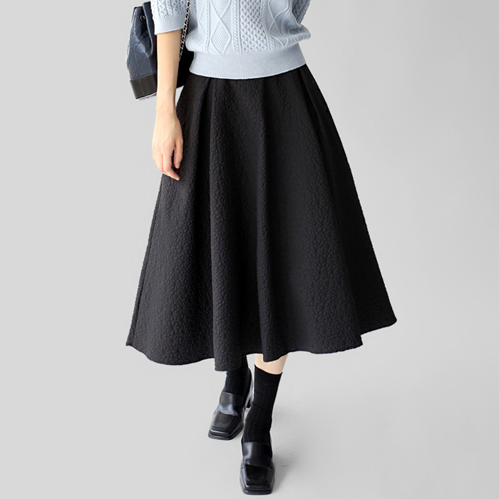 Jacquard flare skirt