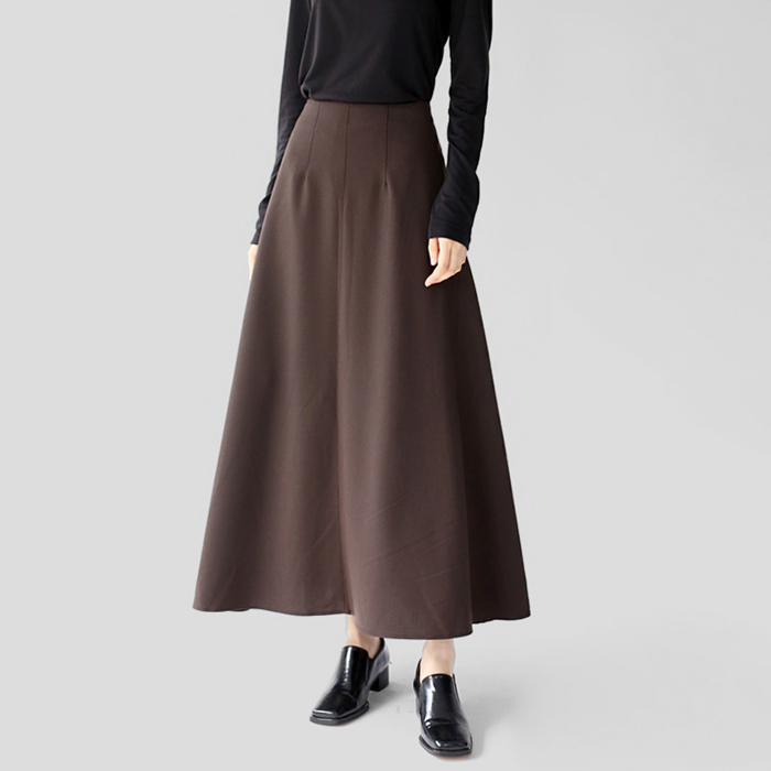 Cut A-line long skirt