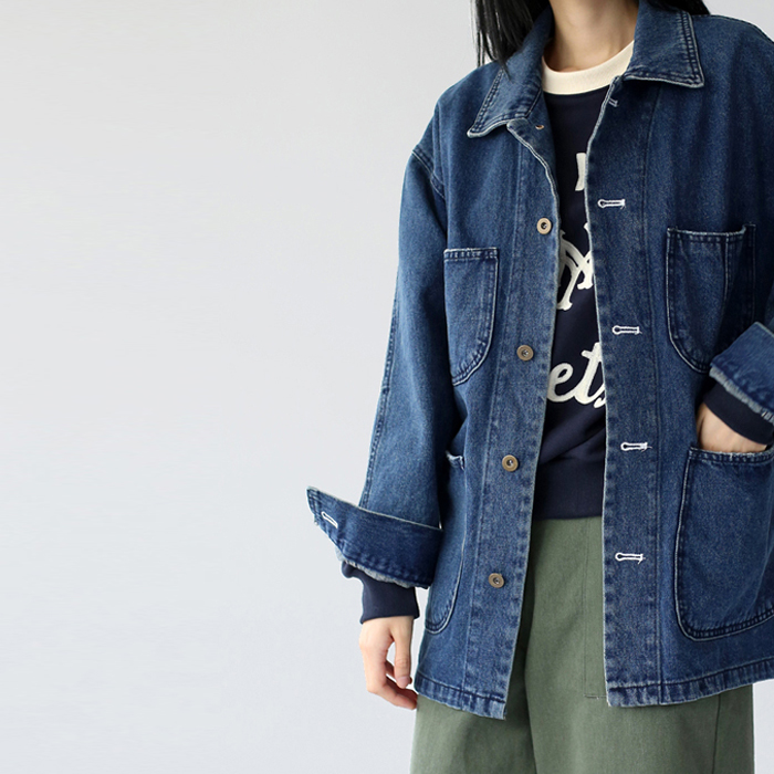 Half denim jacket