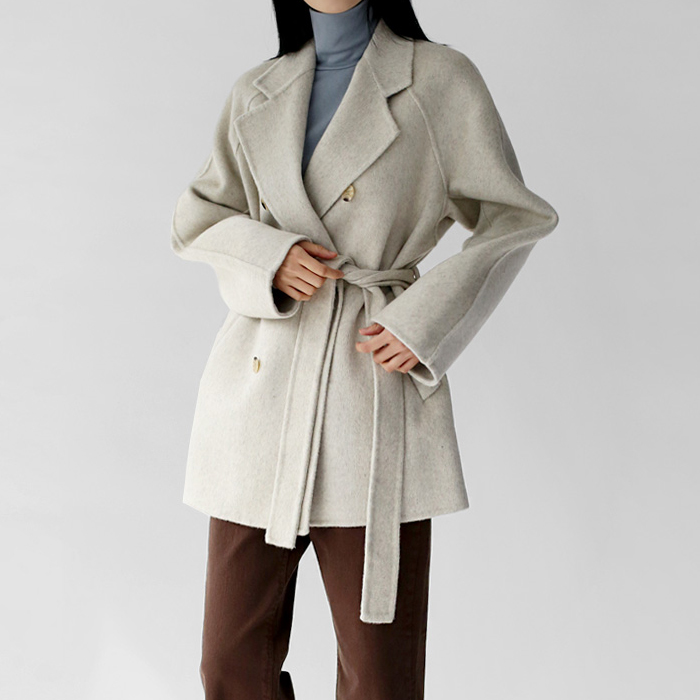 【fw身像5％】ストラップダブルHMハーフコート