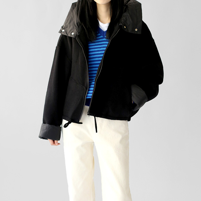 Detachable hood handmade jacket