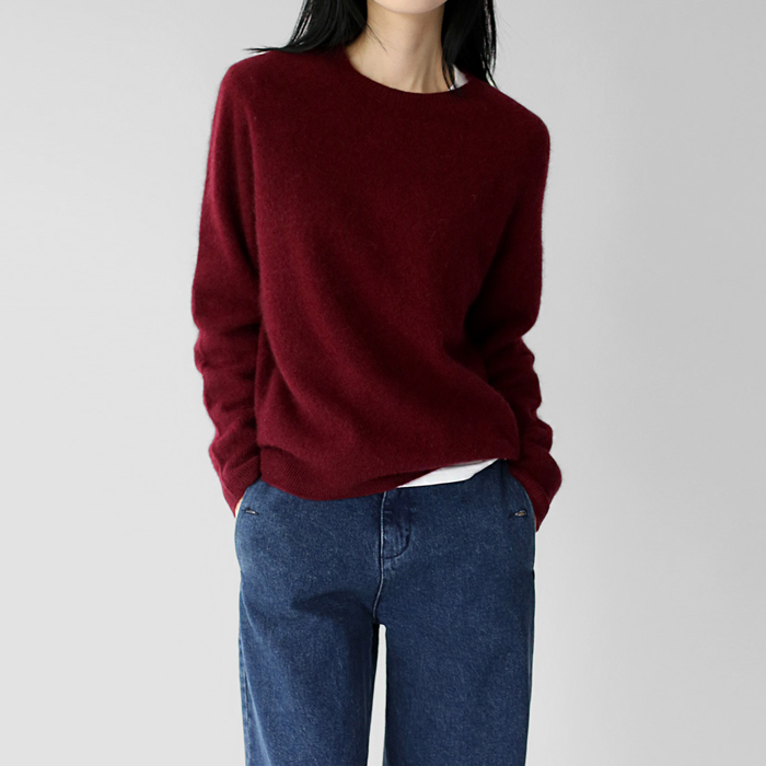 Brush wool knit top