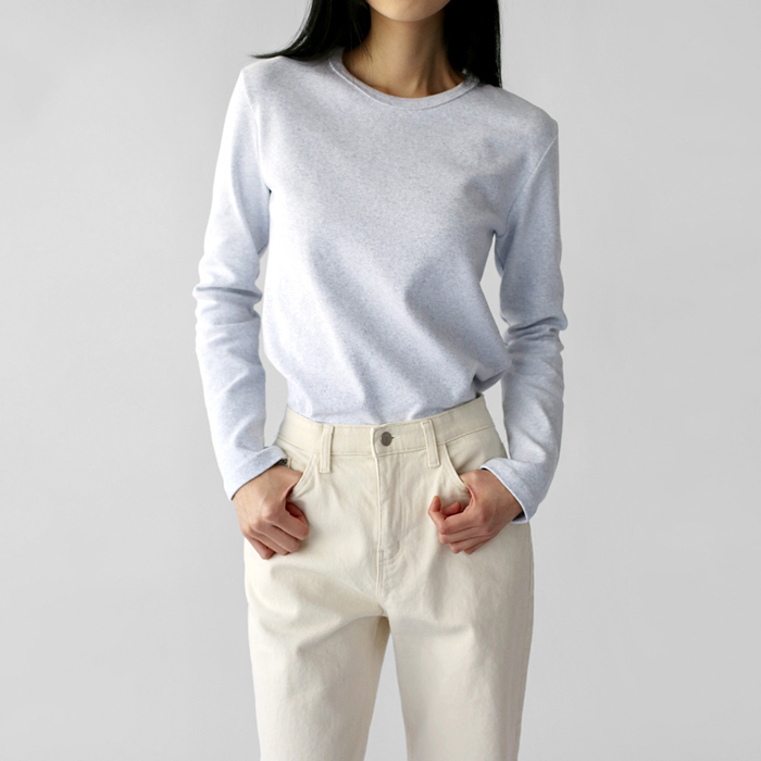 Peach Thick Basic Tee