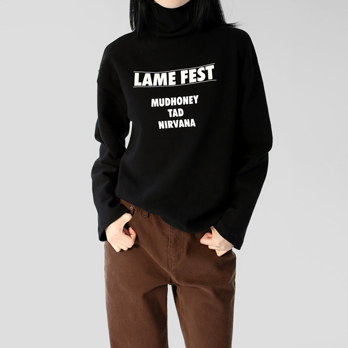 Lame Thick Turtleneck Tee