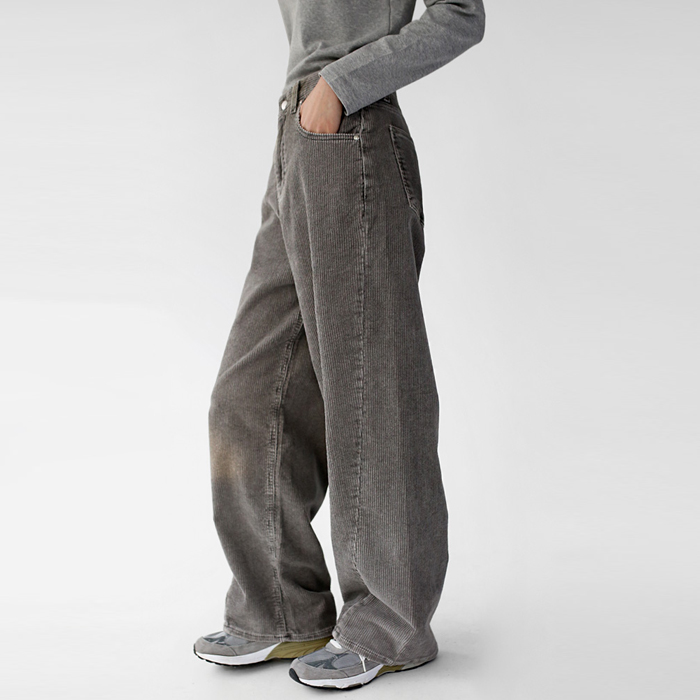 Pigment corduroy wide pants