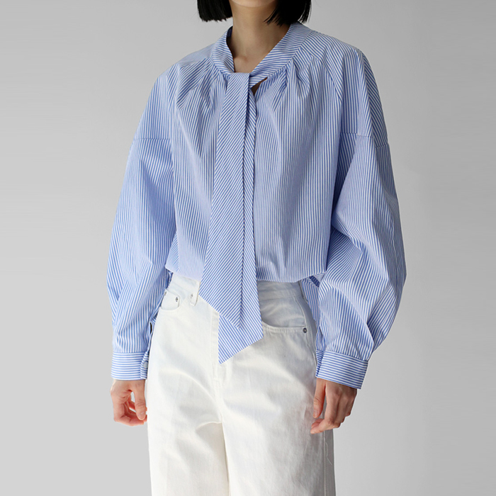 【身上7%-23日am11時まで】タイストライプシャツ