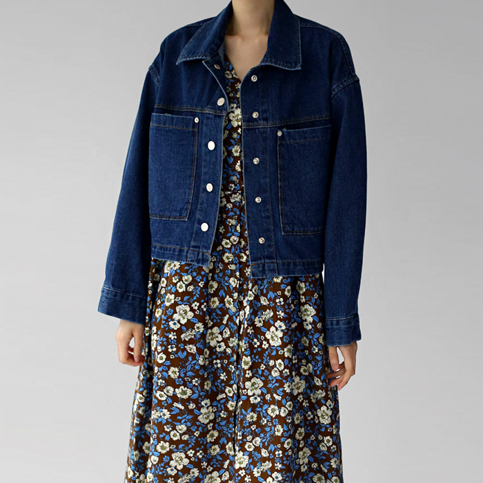 [身上7%-10日am11時まで]キャリークロップドデニムジャケット