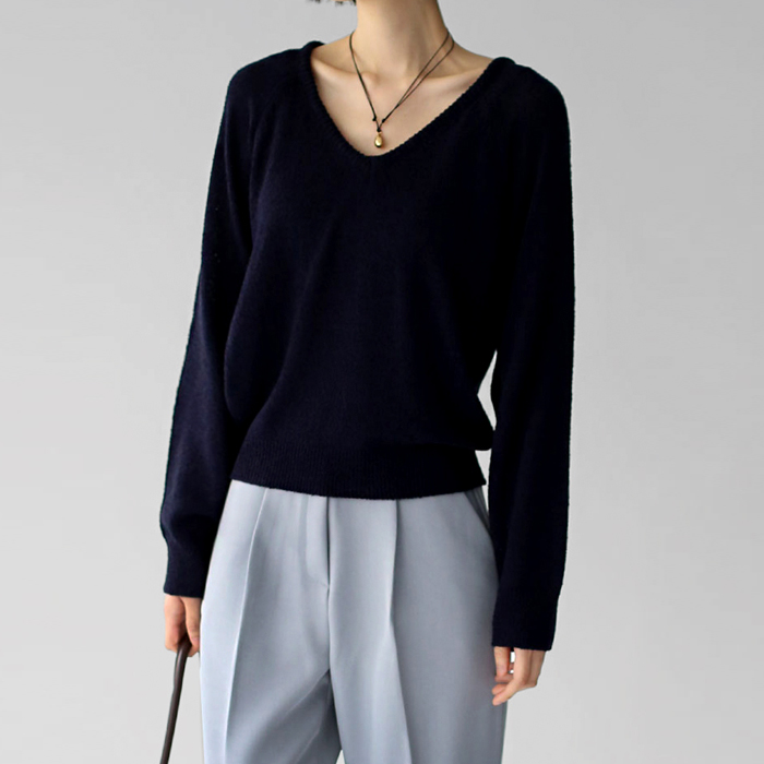 [身上7%-13日am11時まで]ジェスブイネックニットトップ