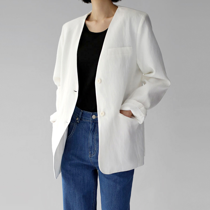 [身上7%-4日am11時まで]カラーリネンテンセルジャケット