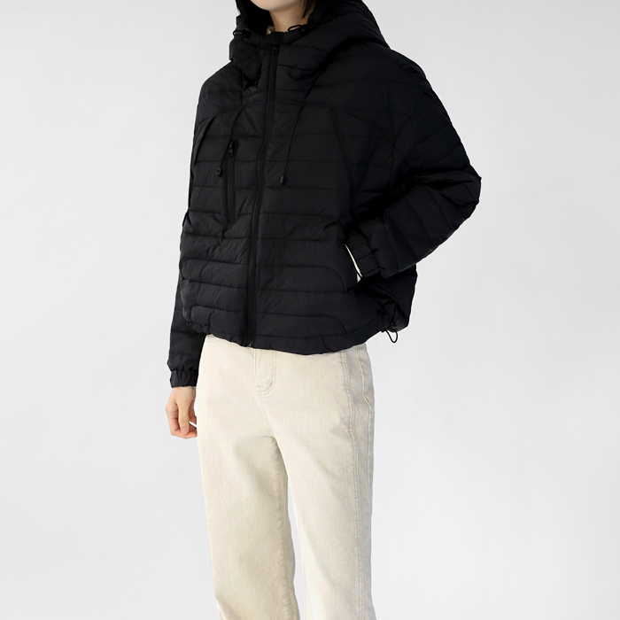 Hooded lightweight duck down jumper