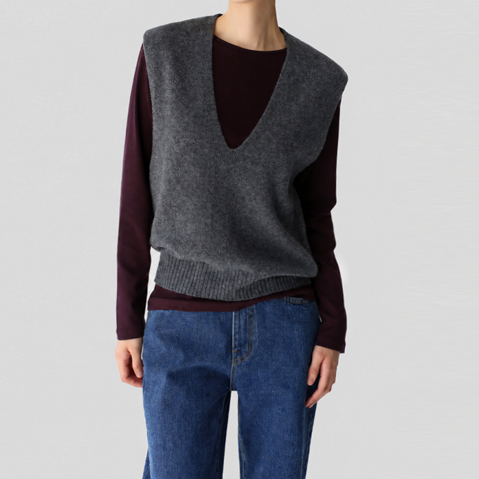[身上7%-28日am11時まで]Wool ニットベスト
